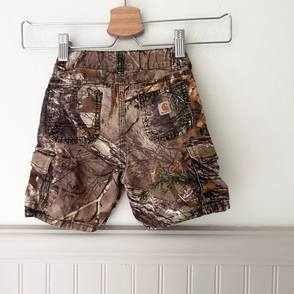 Carhartt Boys 3T Camouflage Cargo Shorts Adjustable Waist Real Tree - Picture 10 of 10